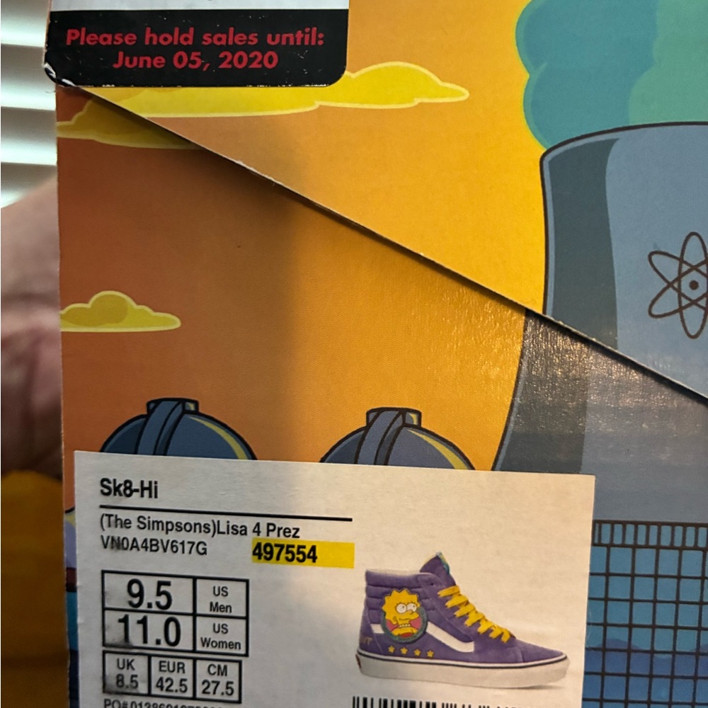 Vans Purple and Yellow Simpsons Sneakers - Picture 6 of 6